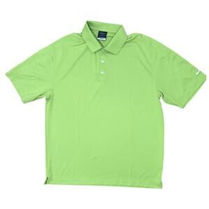 Nike Golf Polo Men's Large Lime Green Dri-Fit Performance Shirt